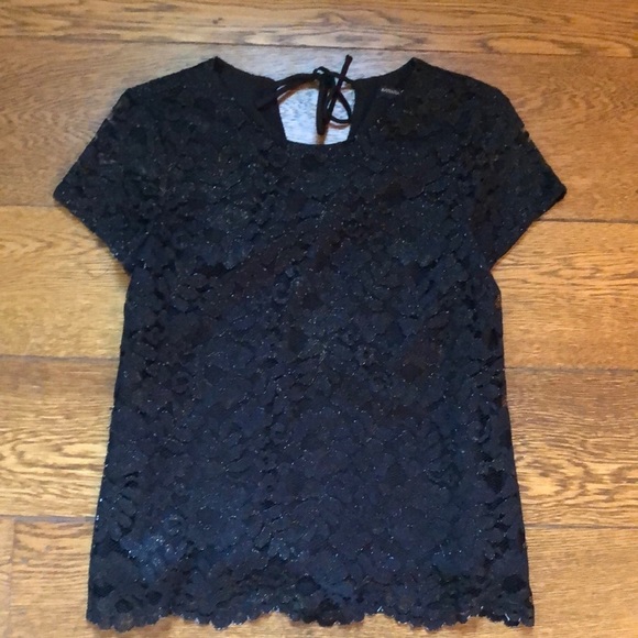 Banana Republic Factory Metallic Lace Gatsby Top - Picture 1 of 6